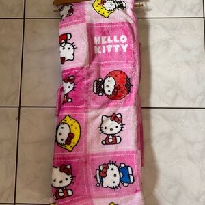 Hello Kitty Pink and White Throw Blanket